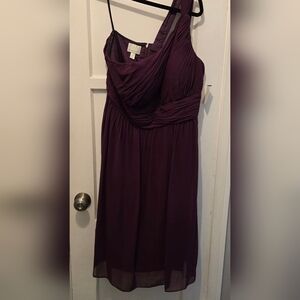 Donna Morgan Collection one shoulder chiffon dress